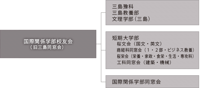日本大学国際関係学部校友会組織図